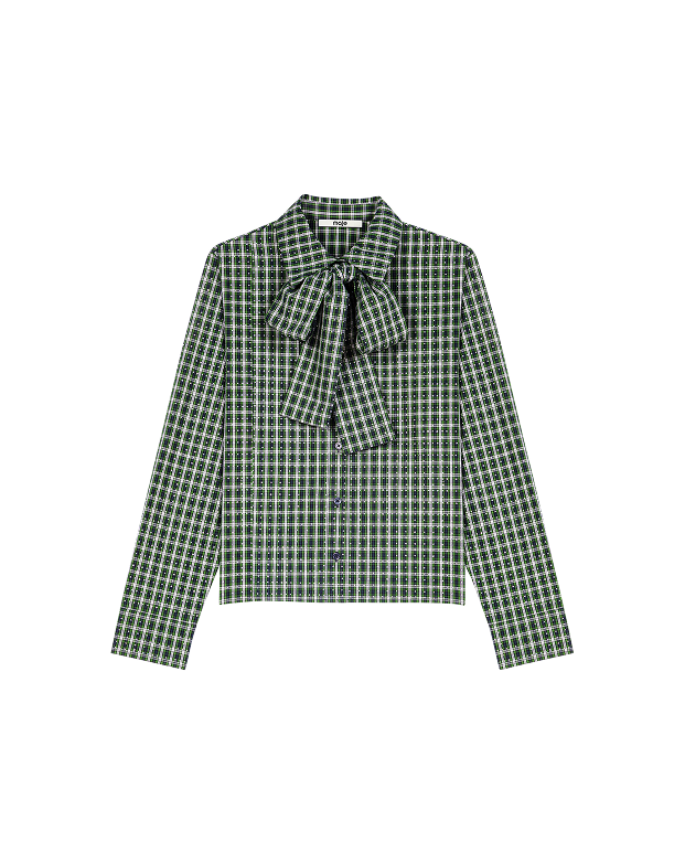 Rhinestone Shirt with Tie