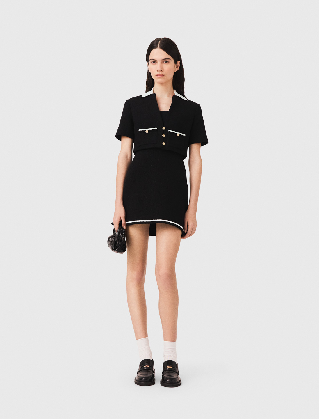 2-in-1 tweed dress