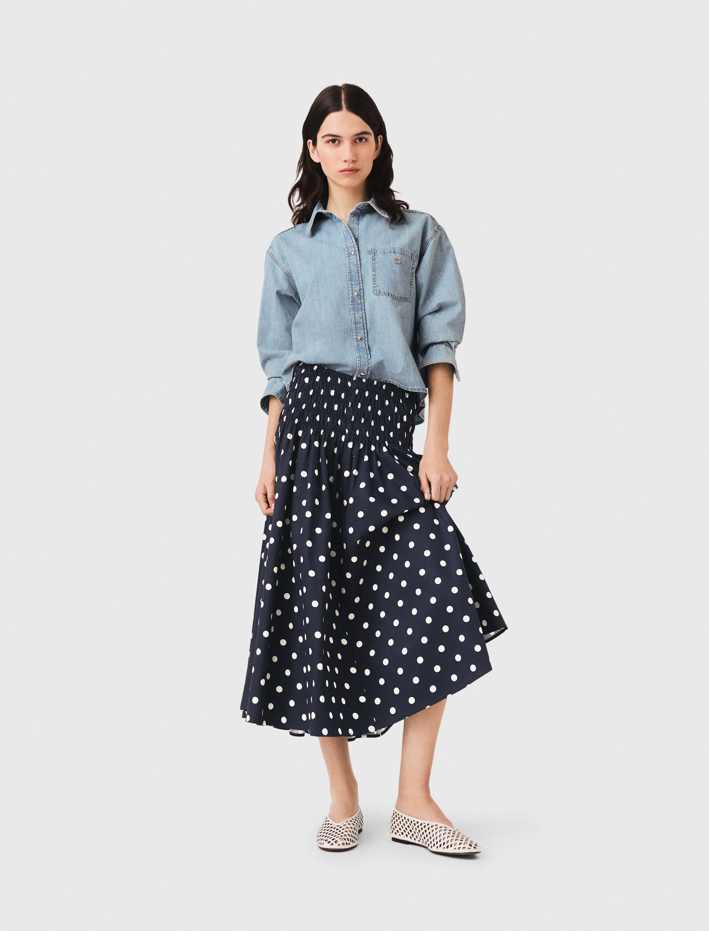 Long cotton skirt