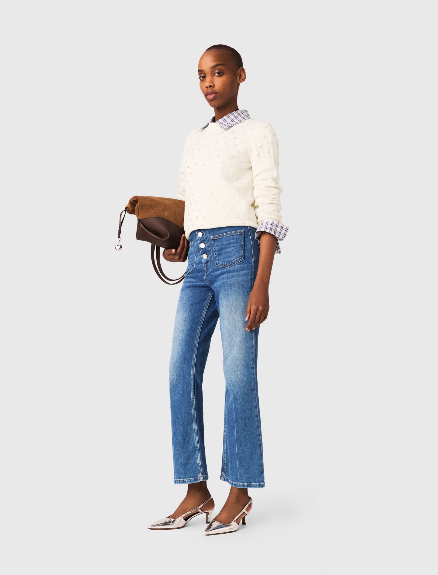 Denim jeans with pockets