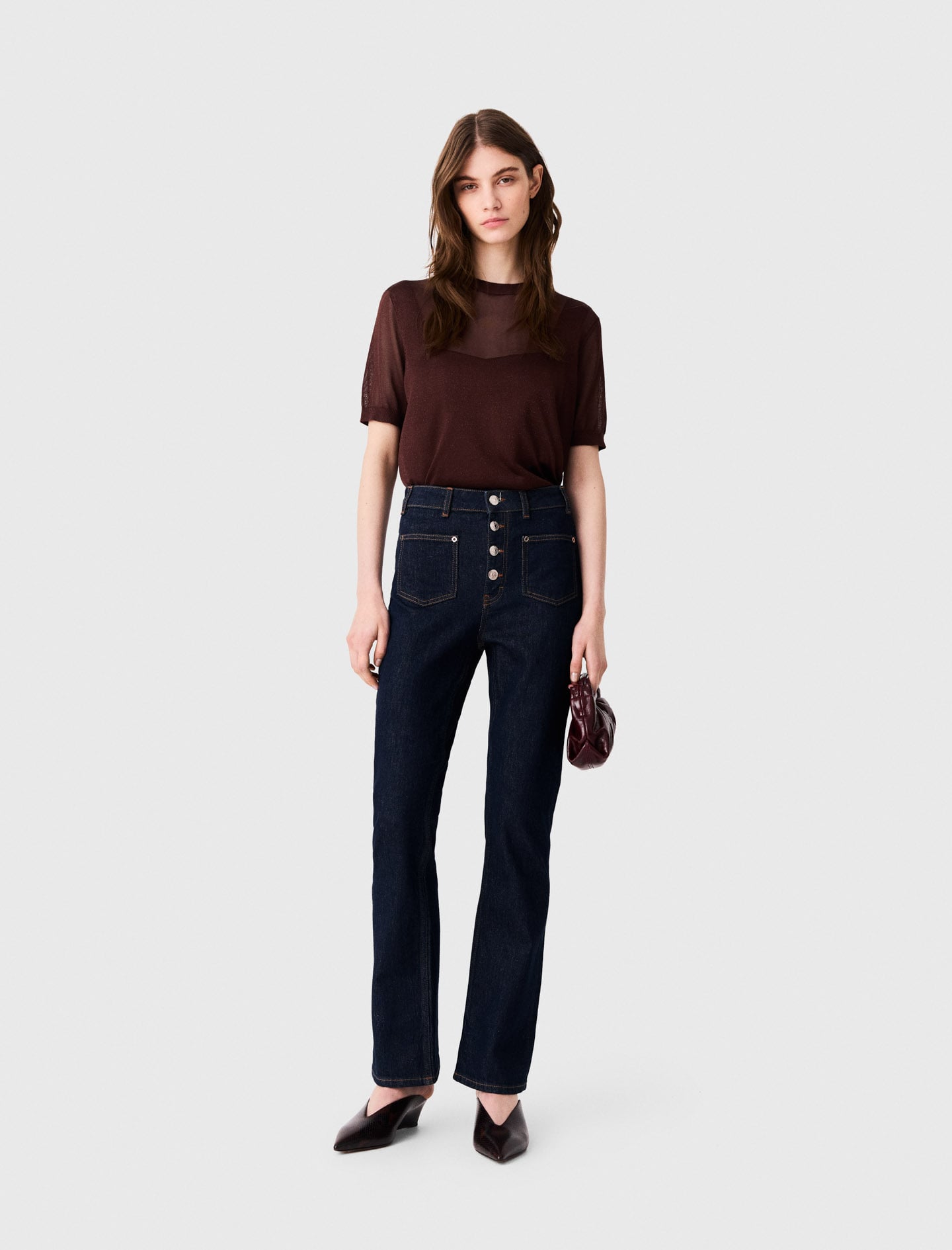 Denim jeans with pockets