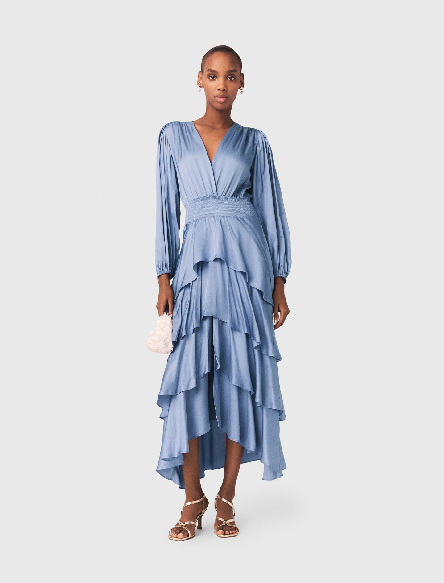 Ruffled maxi dress