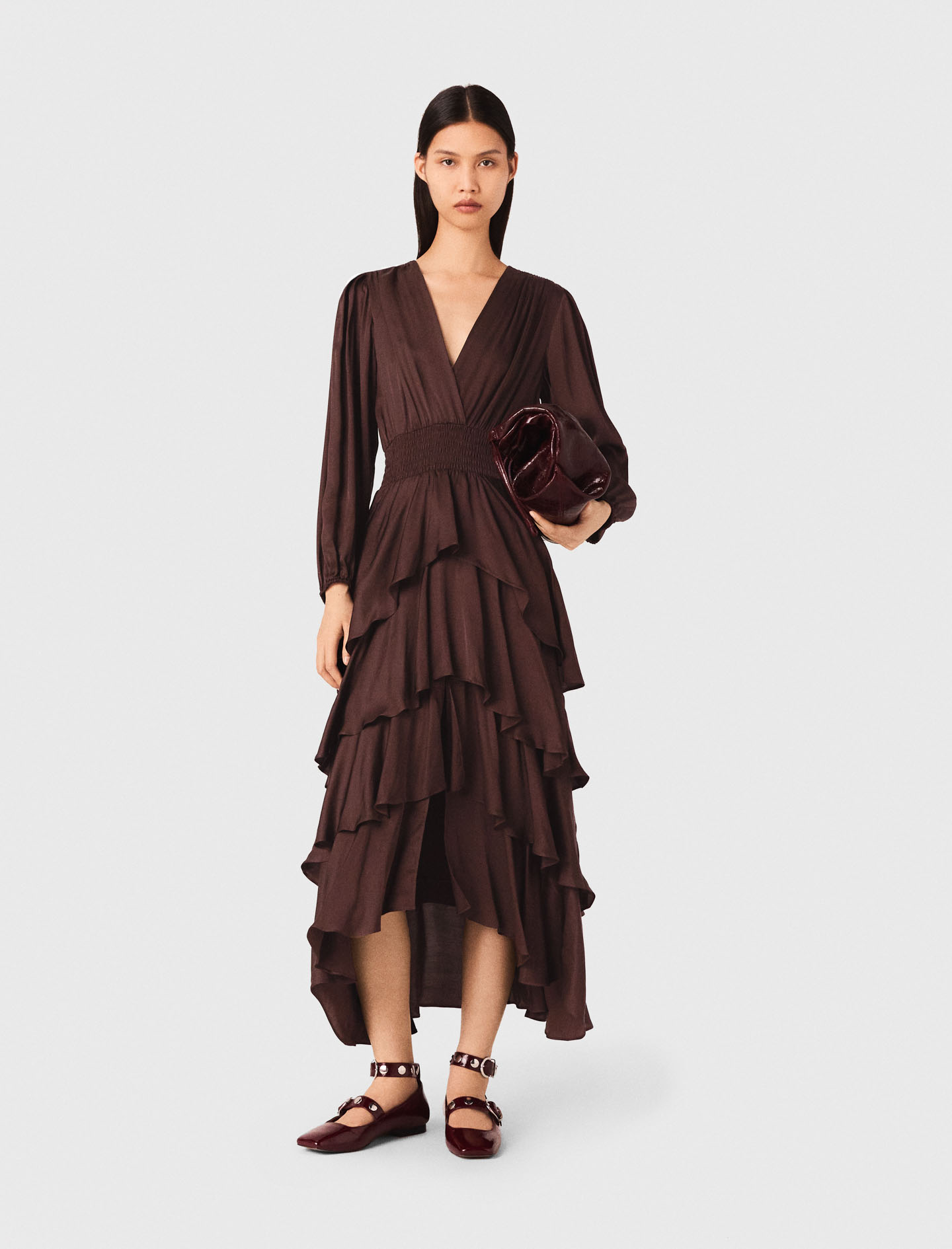 Flowy ruffled maxi dress