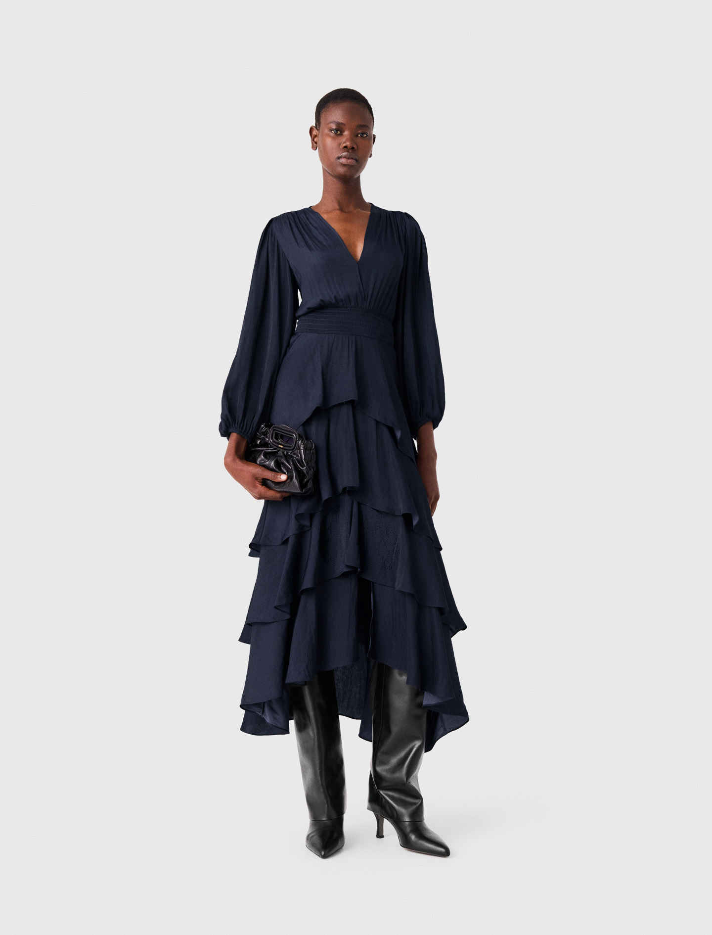 Ruffled maxi dress