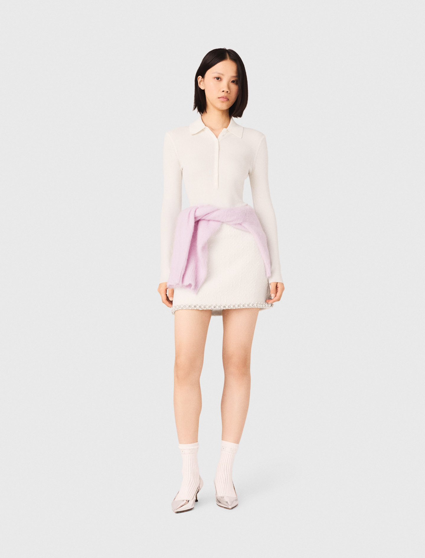 Ribbed polo jumper