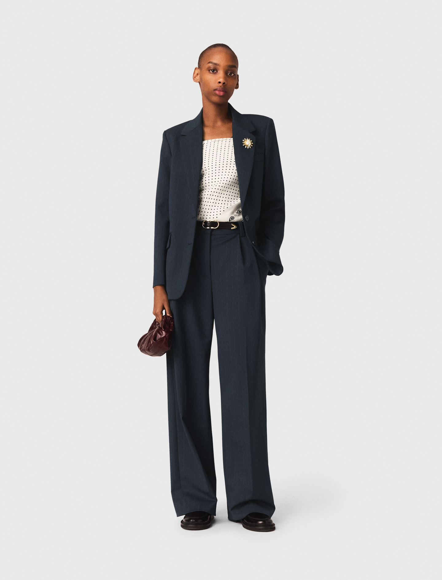 Striped suit jacket